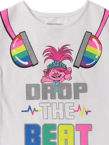 Vista 7 de Trolls Poppy - Conjunto de 3 piezas con falda de tul y diadema para niñas pequeñas a grandes