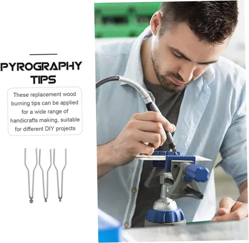 Vista 7 de Uonlytech Puntas de grabado de punta de pirógrafo para madera, accesorios para quemar madera, accesorios para quemar madera, herramientas