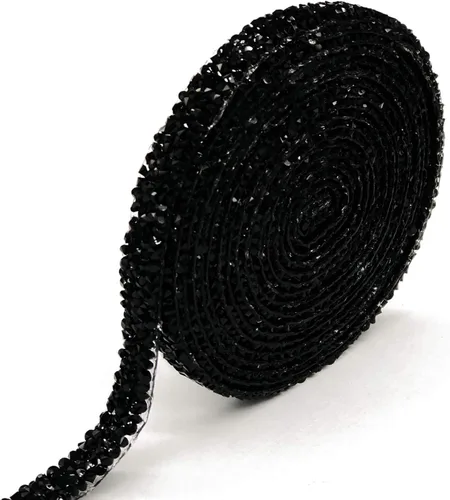 Dowarm Cinta de diamantes de imitación de 3 yardas, rollo de cinta de diamantes de imitación, envoltura de malla con diamantes de imitación