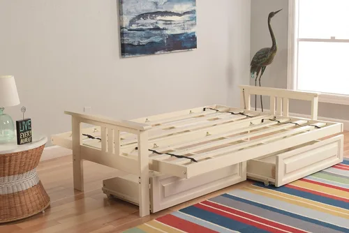 Vista 28 de MFD Futón Montana, Verde, Tela Madera, Colchón de ante de turba