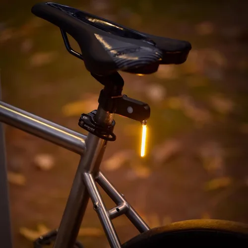 Vista 7 de Luz trasera de bicicleta LED Photondrop, luz trasera roja que fluye, luz trasera para bicicleta, 3 modos, recargable por USB, resistente al agua