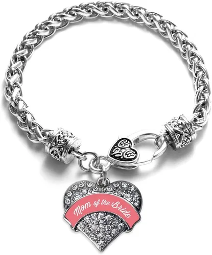 Vista 9 de Inspired Silver - Pulsera de plata con dije de corazón pavé con joyas de circonita cúbica