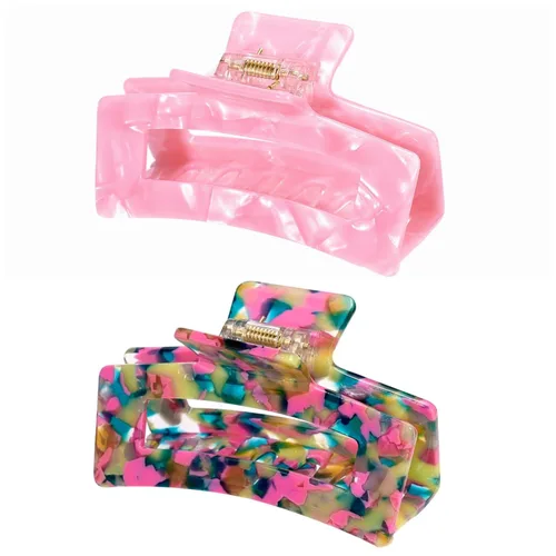 Vista 11 de Pinzas para el cabello con garra de plátano antideslizantes de 3 pulgadas, de caparazón de tortuga, de celuloide, de agarre fuerte, para cabello