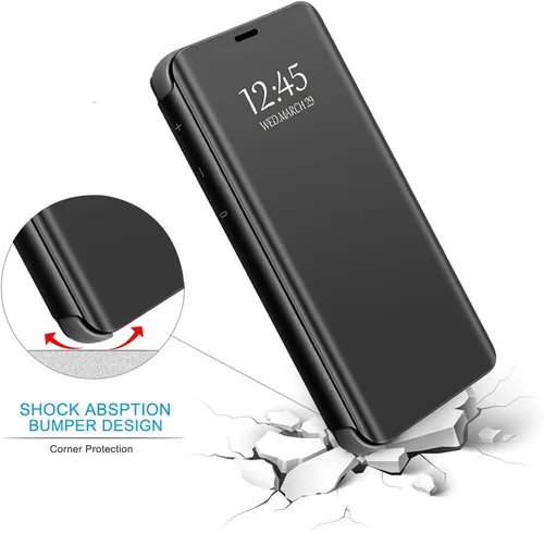 Vista 5 de Note 20 Ultra - Funda de piel para Samsung Galaxy Note20 Ultra 5G, funda delgada para teléfono transparente, espejo de maquillaje, con función