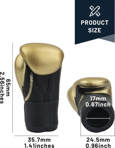 Vista 6 de AQKILO Guantes de boxeo mini marionetas de dedo, ¡elimina tu estrés! Weird Stuff Random White Elephant Gifts (dorado)