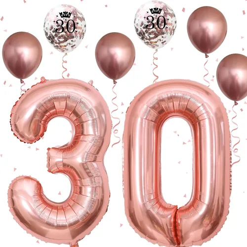 Vista 18 de Decoraciones de cumpleaños número 18 para niños y niñas, globo de aluminio con el número 18 de 40 pulgadas, globos de látex negros y metálicos