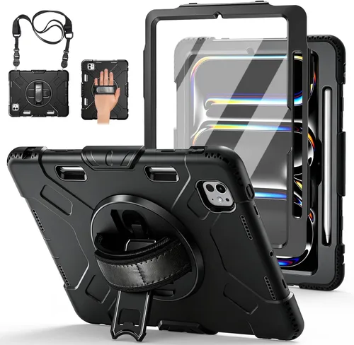 Vista 25 de Miesherk STOCK Funda para iPad de 9ª/8ª/7ª generación de 10,2 pulgadas Negro