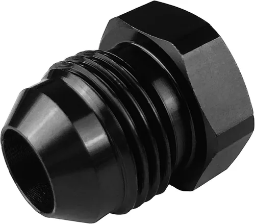 Vista 4 de Adaptador de manguera de combustible de aluminio 6AN con tapón de puerto de junta tórica macho, tuerca de bloqueo de sello con tapa Boss, tapones