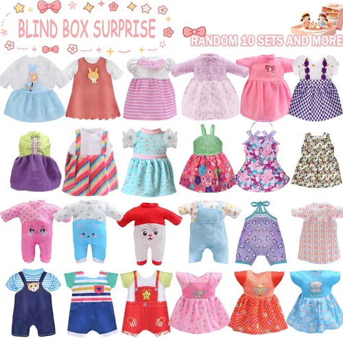Vista 3 de Alive - Ropa y accesorios para muñecas de bebé, 12 juegos de ropa de muñeca para muñecas de 12, 13, 14, 15, 16 pulgadas, ropa de muñeca de bebé