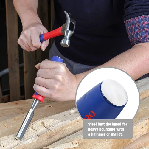 Vista 7 de WORKPRO W043007 Cincel para madera, hoja ancha de 1 pulgada, construcción de acero al cromo-vanadio (paquete individual)