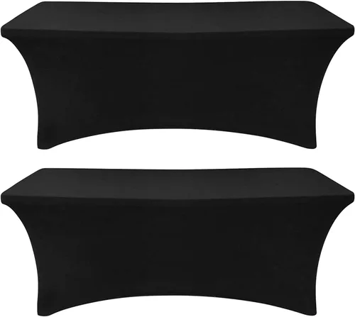 Eurmax USA - Manteles rectangulares ajustables de elastano de 4 pies, mantel elástico para bodas, eventos o para decorar la mesa del patio, para
