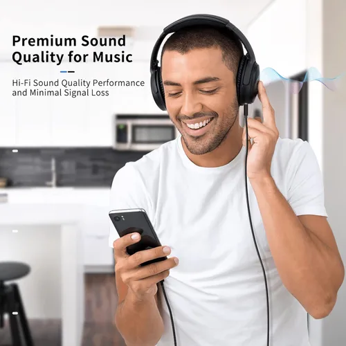 Vista 3 de iSkey [Certificado MFi de Apple] Cable auxiliar para iPhone, cable auxiliar de 3.5mm para automóvil compatible con iPhone 14, 13, 12, 11, XS, XR, X