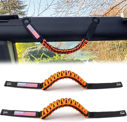 Vista 12 de Asas de agarre de barra antivuelco para Ford Bronco 2021 2022 2023 2024 2025 2 accesorios de 2 puertas y 4 puertas, mango de agarre de paracaídas