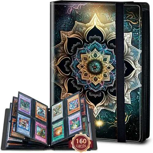 Vista 53 de Rossy Carpeta para tarjetas de 4 bolsillos, soporte para álbum de coleccionista de tarjetas de intercambio de 240 tarjetas, de doble cara, soporte