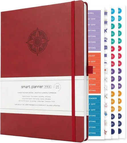 Vista 28 de Smart Planner Pro - Agenda grande de 11 x 8.5 pulgadas (A4) - Agenda diaria sin fecha - Probado y aprobado para lograr objetivos y aumentar