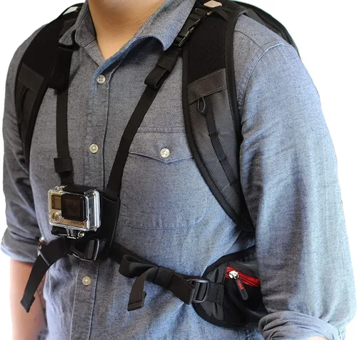 Vista 7 de Navitech Mochila para cámara de acción y kit combinado de accesorios 50 en 1 con correa para el pecho integrada, compatible con cámara de acción DJI