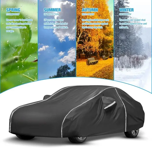 Vista 5 de Cubierta impermeable para auto Compatible con BMW Serie 3 320i 328i 328d 330i 330e 335i 340i 2007-2024 Cubierta completa para auto de 6 capas