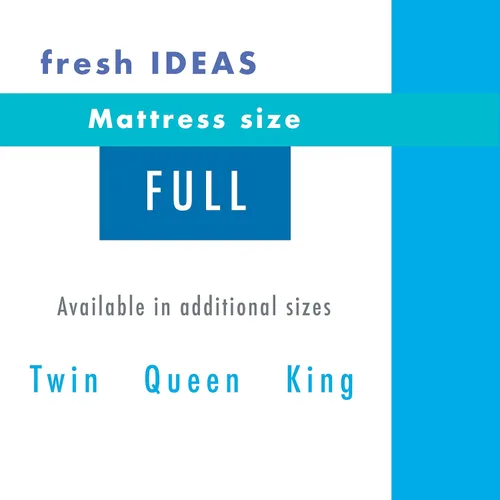 Vista 5 de Fresh Ideas Falda de cama a medida de popelín, diseño de mezcla de algodón, longitud de caída de 14 pulgadas, tamaño matrimonial, mantequilla