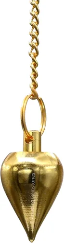 Vista 20 de Péndulos de metal curativos de Amazing Gemstone para adivinación, cúpula dorada de acero de cobre de alta energía, péndulo de bronce, péndulos