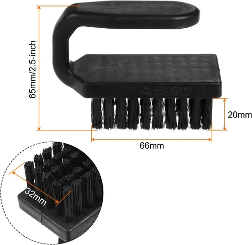 Vista 2 de HARFINGTON Cepillo de limpieza antiestático, mango en forma de U, cerdas conductoras de plástico fotovoltaico de 0.787 x 1.260 in, cepillos ESD