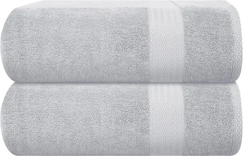 Vista 134 de GLAMBURG Sábana de baño de algodón extra grande premium de 700 GSM 35x70 - 100% algodón peinado - Calidad de hotel y spa de lujo - Duradera