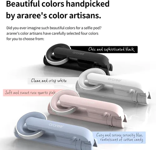 Vista 7 de araree MAGFIE - Trípode magnético para selfie compatible con MagSafe, palo selfie extensible de 27 pulgadas, con control remoto inalámbrico