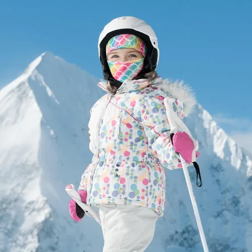 Vista 3 de Dinosaurs - Pasamontañas para niños, resistente al viento, calentador de cuello para niños y niñas