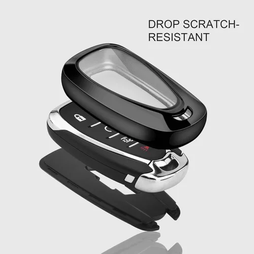 Vista 3 de ELOHEI para Chevy funda de llavero cubierta de TPU protector titular para Chevrolet 2020, 2019, 2018, 2017, 2016 Chevy Malibu Camaro Cruze Traverse