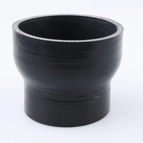 Vista 51 de AC PERFORMANCE ID de 1" a 1/2" (25mm a 13mm) Manguera de silicona recta reductora de 3 capas reforzada negra, 3" de longitud