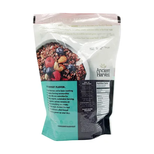Vista 3 de Ancient Harvest, Quinoa orgánica sin gluten, rojo inca, 12 onzas