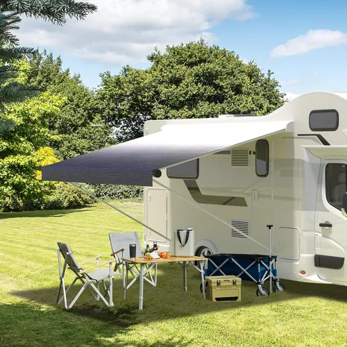 Vista 7 de Richeer Repuesto de tela para toldo de RV de 17 pies, avanzado resistente a la intemperie y a los rayos ultravioleta, toldo universal para caravanas