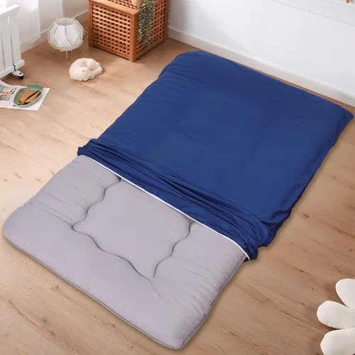 Vista 15 de Funda de colchón de futón de piso 100% algodón (solo funda), funda de futón con cremallera lavable suave amigable con la piel para colchón de futón