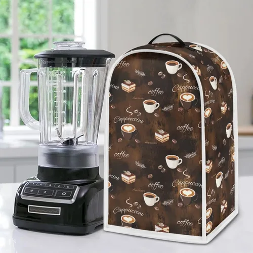 Vista 19 de Bats Moon - Cubierta de batidora de Halloween para cocina, protección de huellas dactilares para electrodomésticos, cubierta de tela impermeable