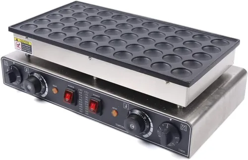 Máquina para hacer panqueques holandesa de 50 agujeros, 1700 W, máquina eléctrica antiadherente para hacer panqueques, máquina para hacer panqueques