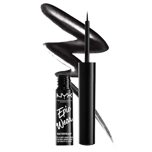 Vista 9 de NYX PROFESSIONAL MAKEUP Epic Wear - Delineador líquido de larga duración, impermeable, color negro