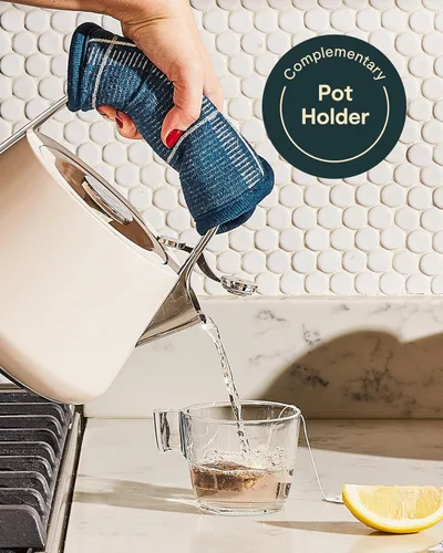 Vista 6 de Caraway Hervidor de Té Silbante de 2 Cuartos - Tetera de Acero Inoxidable Duradera - Hervido Rápido, Compatible con Cualquier Estufa - No Tóxico