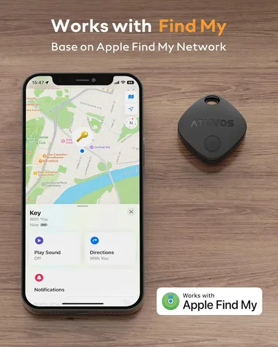 Vista 2 de Etiqueta de seguimiento ATUVOS Air Tracker - Paquete de 1, rastreador de equipaje Bluetooth compatible con la aplicación Apple Find My