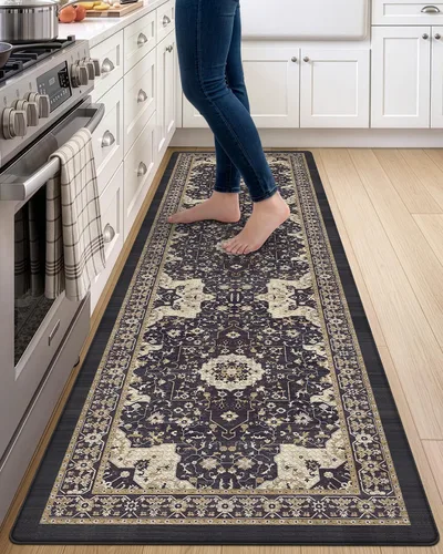 Vista 54 de DEXI Alfombrillas de cocina acolchadas antifatiga, 24 x 87 pulgadas, color Beige claro