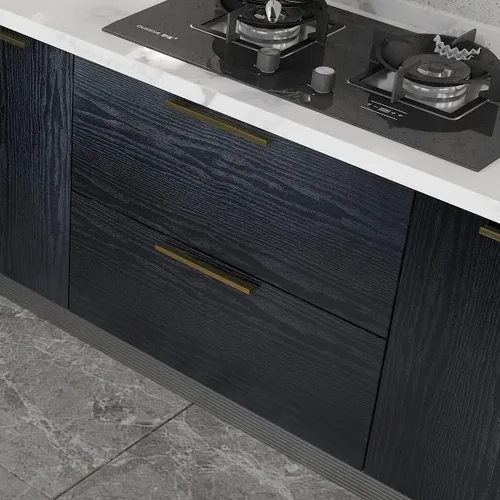 Vista 4 de Black Wood Wallpaper 15.8"x394" Self Adhesive Peel and Stick Black Contact Paper Removable Wallpaper for Cabinet Countertop Furniture Kitchen Vinyl