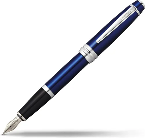 Vista 12 de Cross Bailey Pluma Fuente Recargable Presentada en una Caja de Regalo Premium - Punta Media, Tinta Negra, Negro