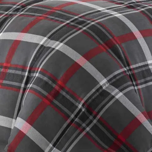 Vista 14 de Eddie Bauer - Juego de edredón Queen, ropa de cama a cuadros reversible con fundas a juego, acogedora decoración del hogar para meses más fríos