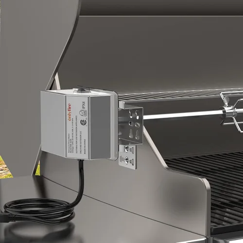 Vista 6 de onlyfire Universal Grill Replacement Rotisserie Kit - 45'' & 53'' X 1/2'' Hexagon Spit Rod, Stainless Steel Electric Motor