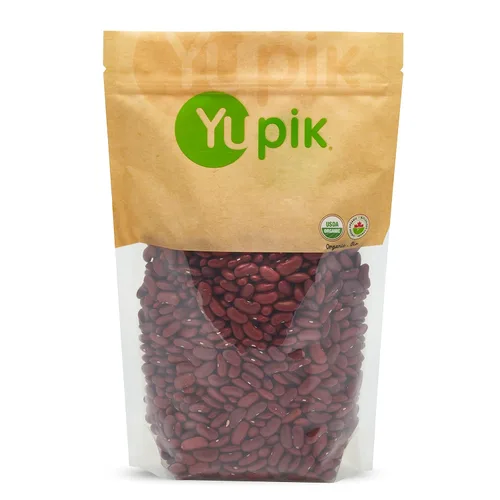 Yupik Frijoles orgánicos de color rojo oscuro, 2.2 libras (35.3 onzas), sin OMG, veganos y sin gluten, certificado USDA, kosher, legumbres secas,