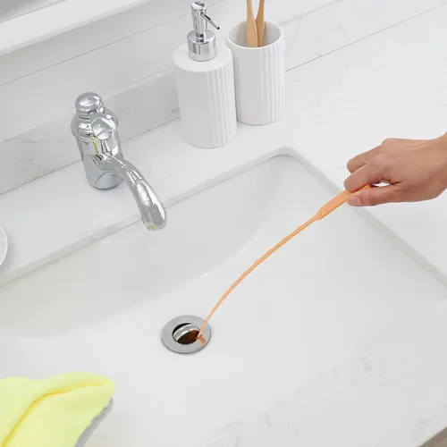 Vista 7 de Yaxa Basics Herramienta flexible para eliminar obstrucciones de drenaje, eficaz para la limpieza del cabello y los desechos, 19.6 pulgadas