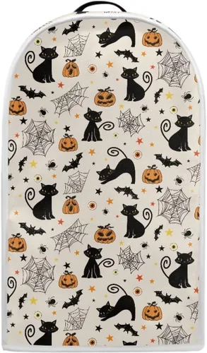Vista 24 de Bats Moon - Cubierta de batidora de Halloween para cocina, protección de huellas dactilares para electrodomésticos, cubierta de tela impermeable