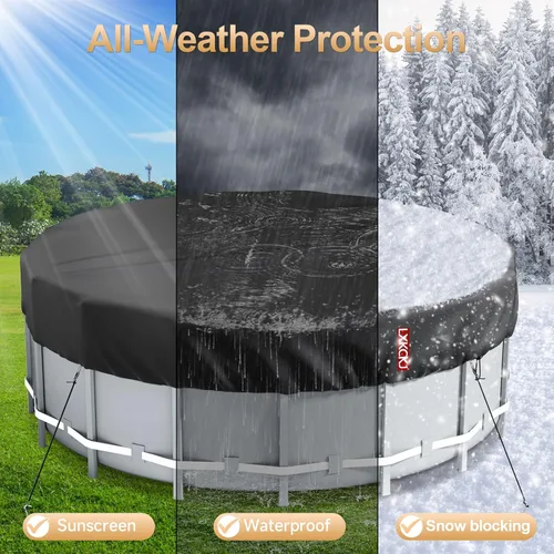 Vista 7 de LXKCKJ Cubierta de Piscina Redonda de 6 Pies, Cubiertas Solares para Piscinas Sobre el Suelo, Cubiertas de Piscina de Tanque de Almacenamiento