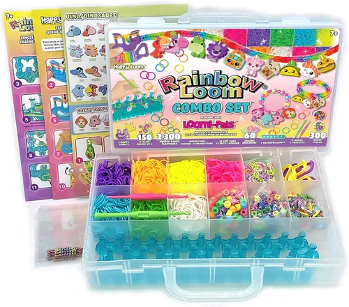 Vista 3 de Rainbow Loom® Loomi-Pals™ Combo Set, cuenta con 60 bonitos dijes LP surtidos, el nuevo RL2.0, Happy Looms, Hooks, Alpha & Pony Beads, 2300 bandas