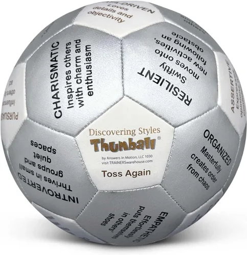 Vista 25 de Trainers Warehouse Colección Thumball de 6 pulgadas, 32 indicaciones para conversación, formación de equipos, relación y entrenamiento