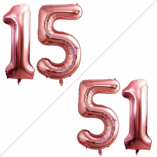 Vista 382 de GOER Globos con el número 80 para decoraciones de fiesta de cumpleaños número 80, globos de helio de aluminio jumbo de 42 pulgadas para 80 Oro rosa