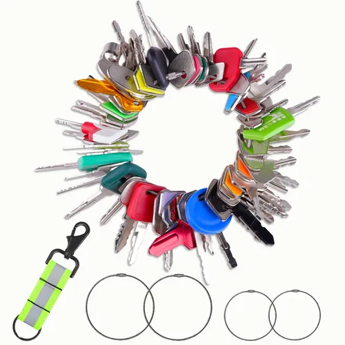 Vista 11 de Juego maestro de 12 llaves de equipo pesado, llaves de encendido de construcción para CAT Caterpillar 5P8500 JCB 14607 Takeuchi H806 Hitachi John